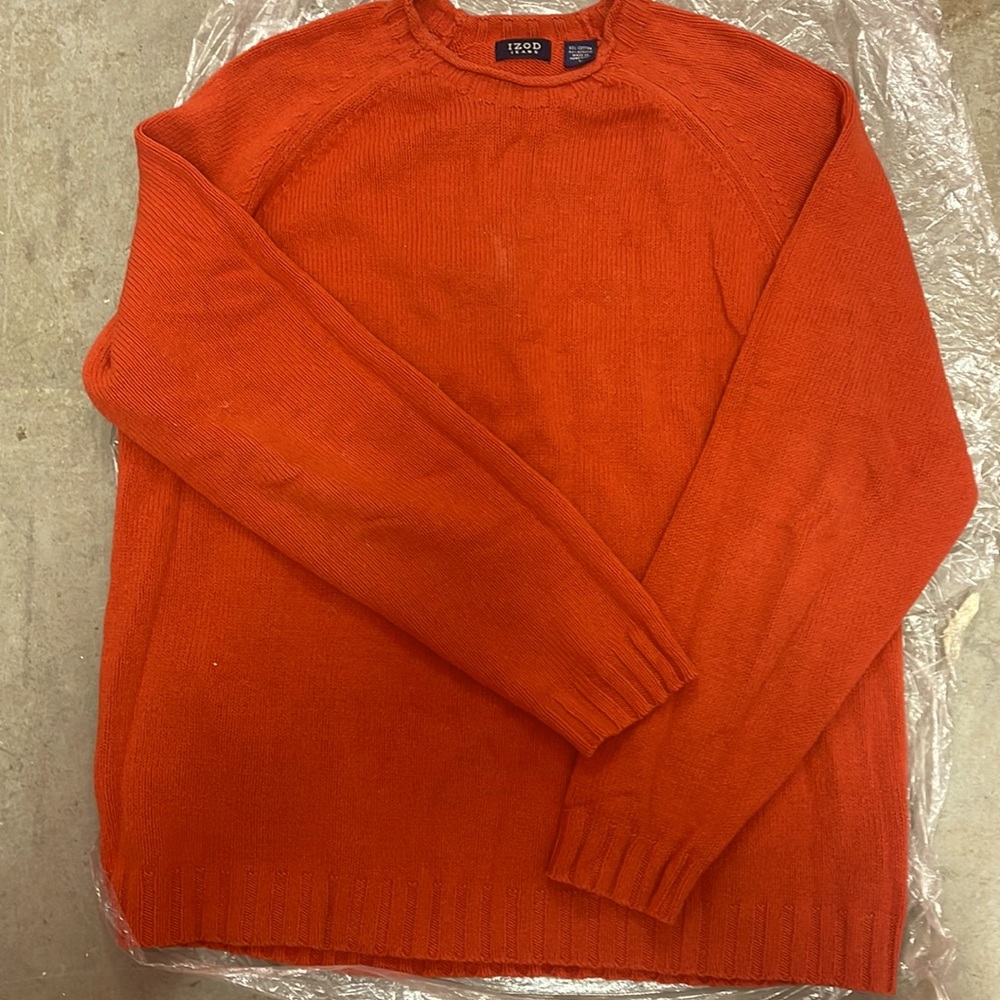 Izod sweater size large color orange